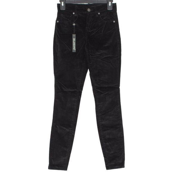NWT BlankNYC Pants Skinny Velour Y2K Streetwear Academia Grunge Urban Black 24 - Picture 1 of 5